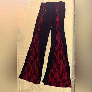 ROSEGAL Black Flare Pants with Red Rose Insert | Size 4XL (22) TALL❗️
